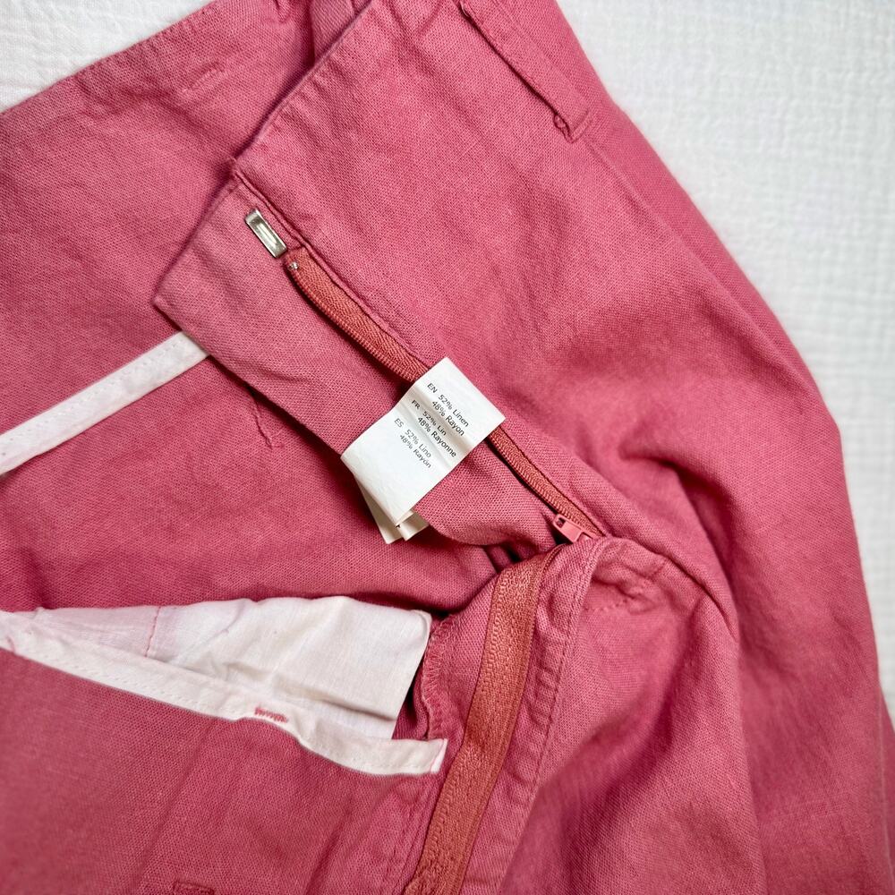 RE/VAMPED Linen Pants Pink Straight Leg Women’s XS Coastal Resortwear Sorority - Picture 11 of 16